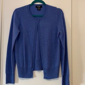 Lord & Taylor Blue Cashmere Cardigan, Small. NWOT